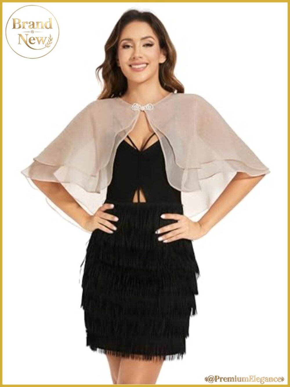 Tencel Shawl Wrap Evening Wedding Sheer Cape for Women One Size